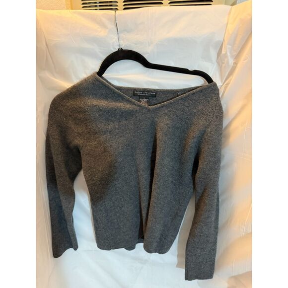 Sarah Spencer 100% Merino Wool Sweater – Gray, Size L, Made in Australia - Picture 2 of 3